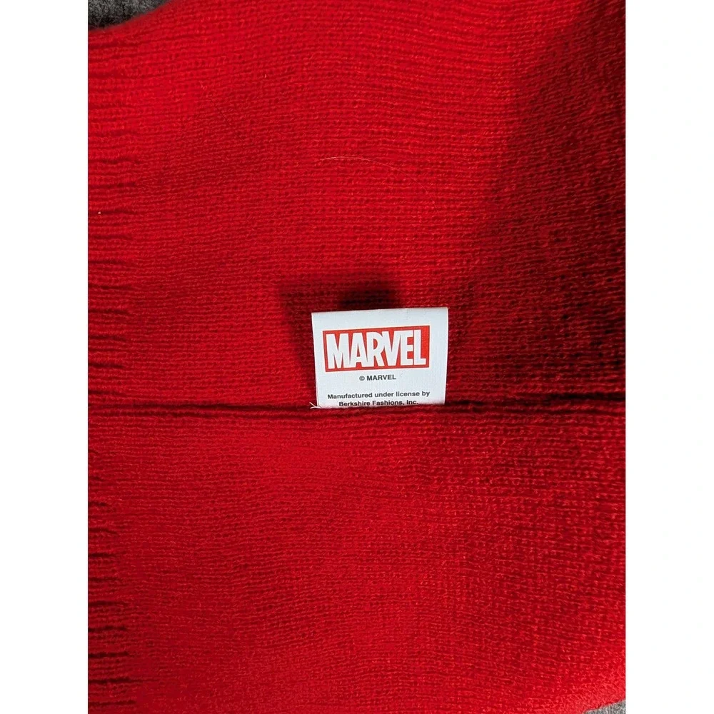 Marvel‎ Spider-Man Red Knit Beanie Hat with Pom Pom and Embroidered Logo